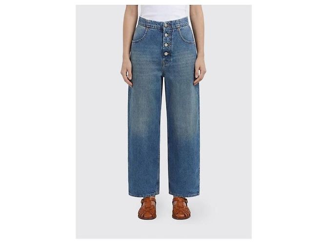 Maison Martin Margiela Jeans a gamba dritta Blu - vista 4