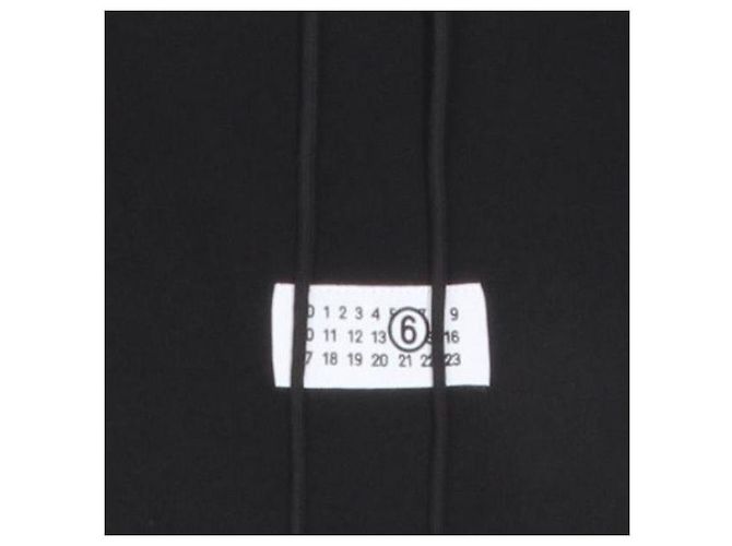 Maison Martin Margiela Moletom com capuz numérico Preto - vista 6