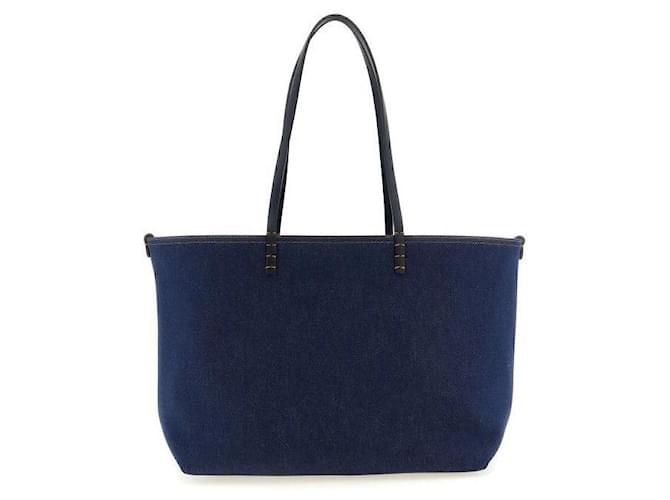 Fendi Bolso Shopper Medium Roll Azul - vista 4