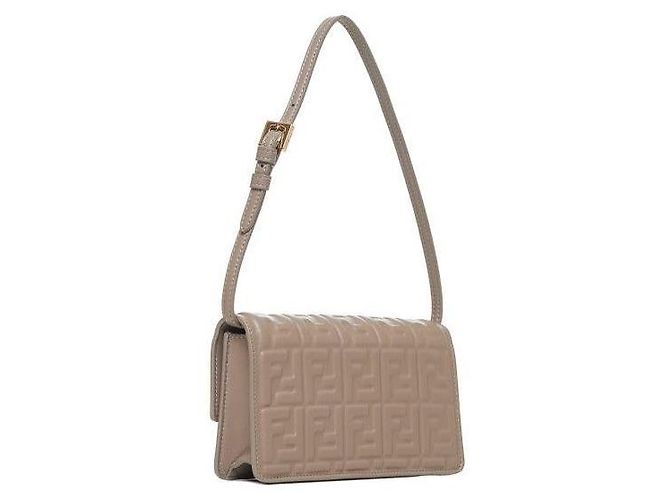 Fendi Portafoglio Baguette con Catena Marrone - vista 6