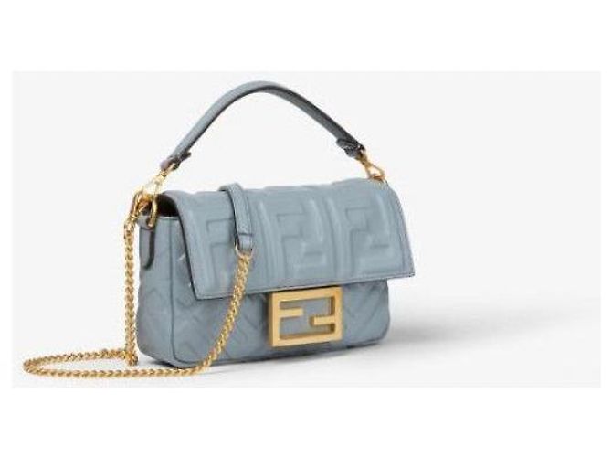 Fendi Mini Sac Baguette Bleu - vue 5