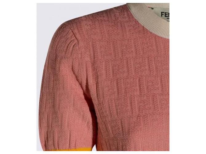Fendi Suéter de algodón y seda Rosa - vista 10