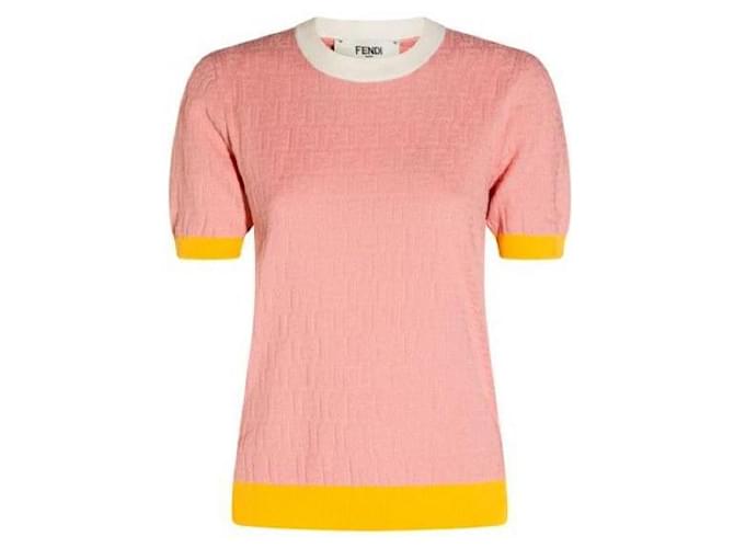 Fendi Suéter de algodón y seda Rosa - vista 4