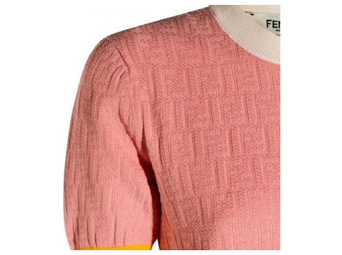 Fendi Suéter de algodón y seda Rosa - vista 6