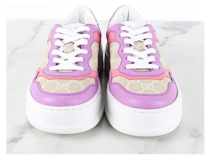 Gucci Baskets brodées violettes - vue 3
