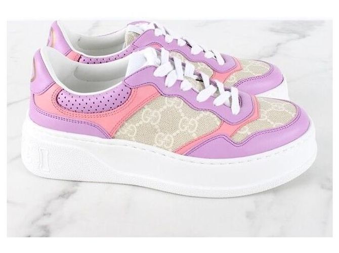 Gucci Baskets brodées violettes - vue 4