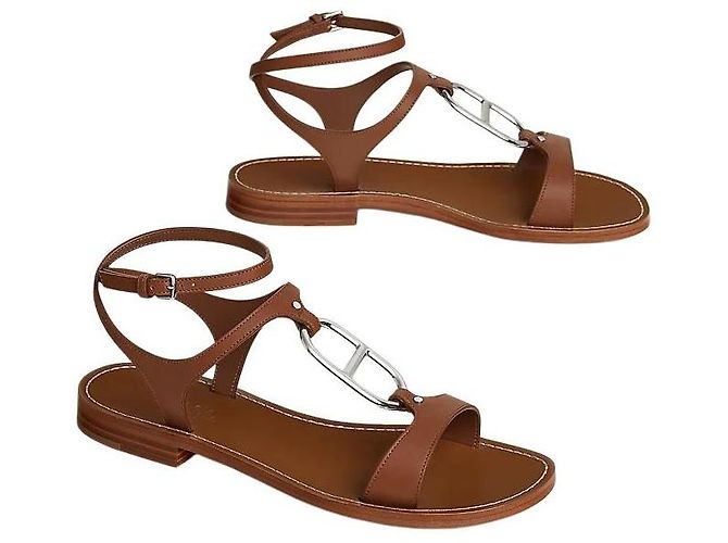 Hermès Damen-Sandalen Gold Golden - Ansicht 2
