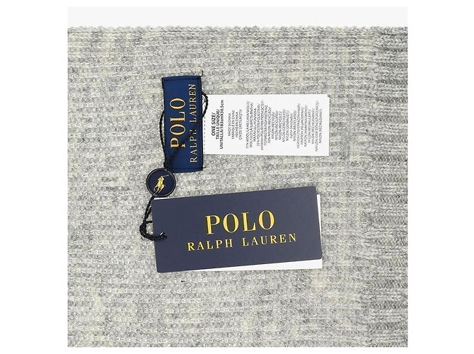 Ralph Lauren Strickschal mit Bärenmotiv in Solid Denim Silber - Ansicht 8