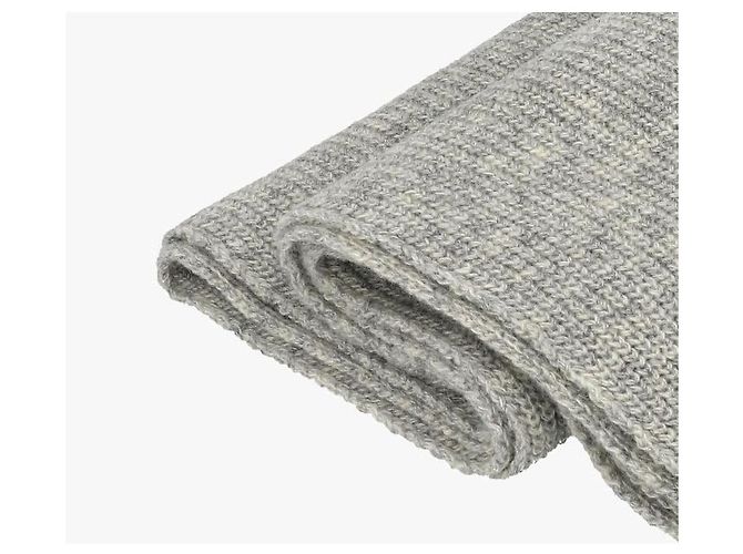 Ralph Lauren Strickschal mit Bärenmotiv in Solid Denim Silber - Ansicht 9