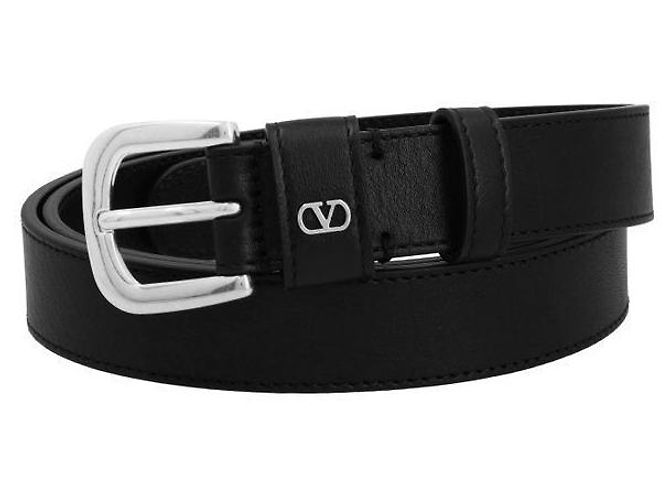 Valentino Cintura Garavani Logo Hardware Argento Uomo XUG Nero - vista 3