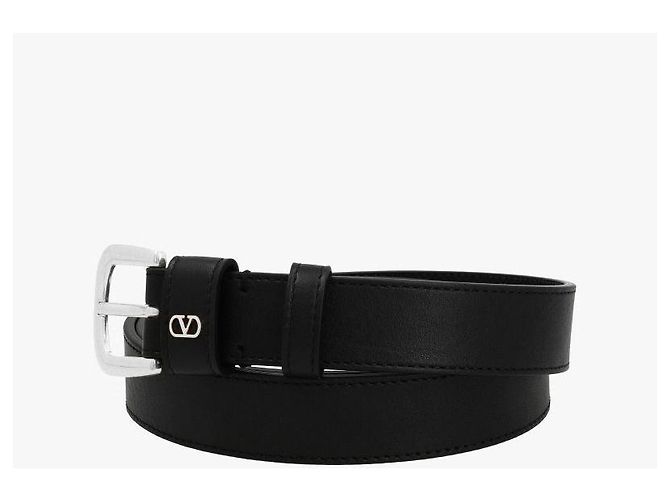 Valentino Cintura Garavani Logo Hardware Argento Uomo XUG Nero - vista 5