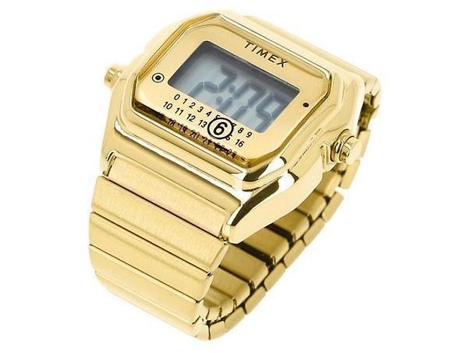 Maison Martin Margiela Relógio de anel digital Timex em metal Dourado - vista 3