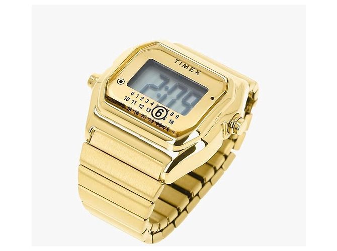 Maison Martin Margiela Relógio de anel digital Timex em metal Dourado - vista 5