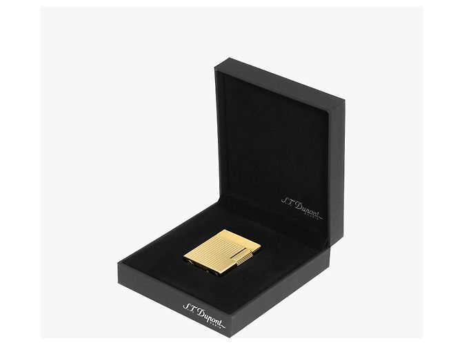 St Dupont Accendino Lighter Line Vertical Line Guilloche Gold D'oro - vista 10