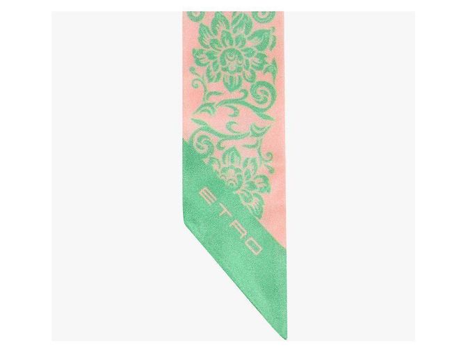 Etro Sciarpa in seta skinny twill paisley - vista 8