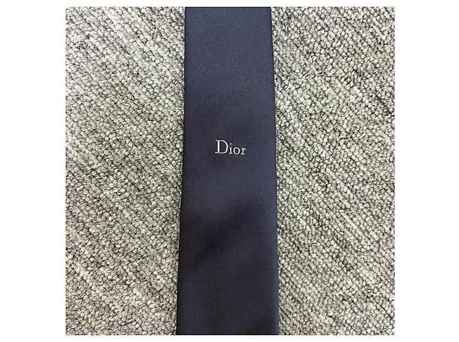 Dior Silk Tie Navy Blue - view 12