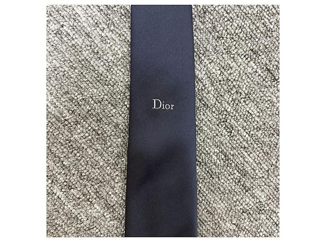 Dior Silk Tie Navy Blue - view 4