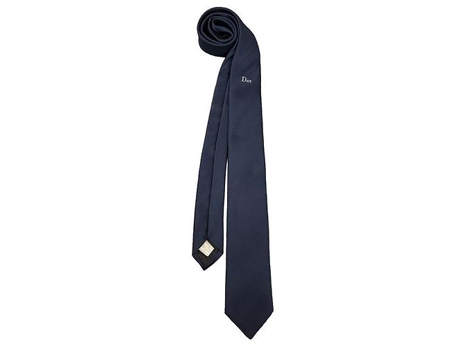 Dior Silk Tie Navy Blue - view 9