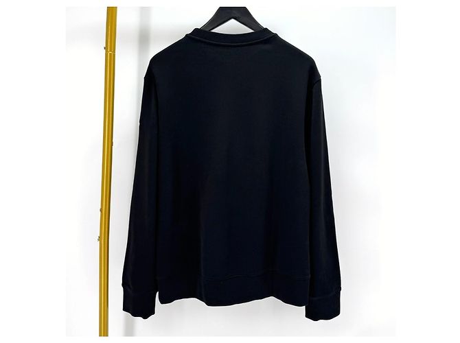 Moncler Felpa con Patch Logo Nera Nero - vista 2