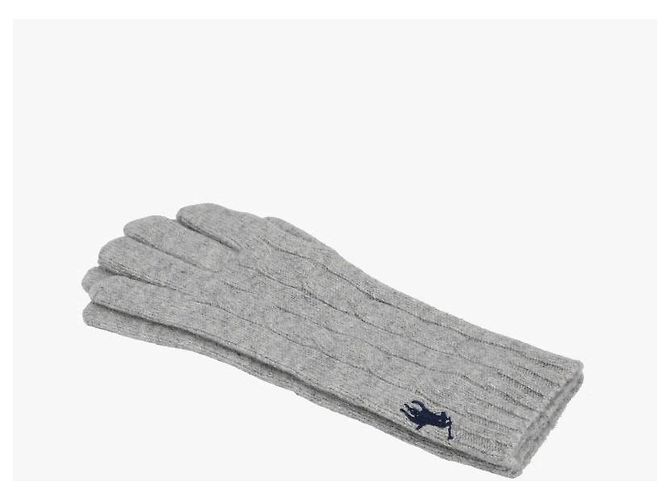 Ralph Lauren Luvas de malha trançada Pony para mulher Prata - vista 5