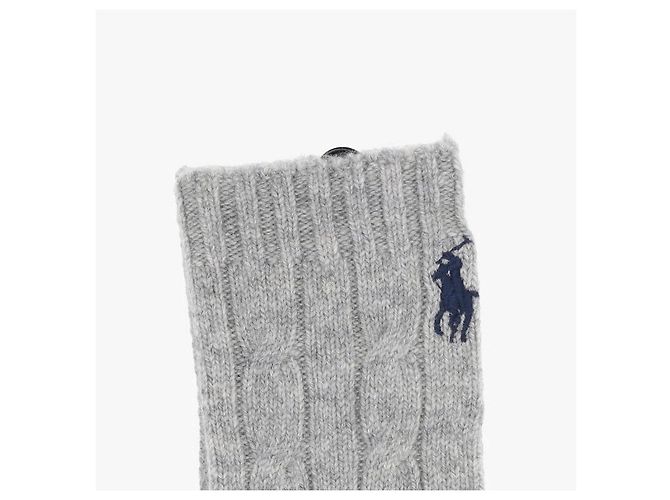 Ralph Lauren Luvas de malha trançada Pony para mulher Prata - vista 6