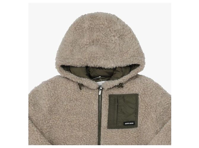 Miu Miu Teddy Down Jacke für Damen, mittelschwer Orange - Ansicht 6
