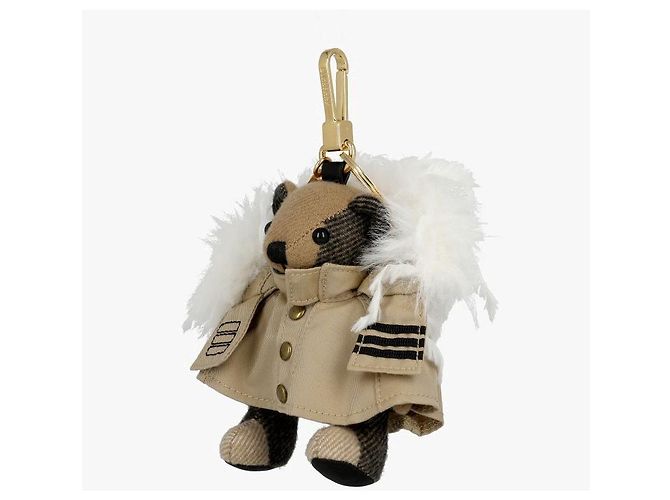 Burberry Portachiavi Thomas Bear Trench Coat in cashmere Arancione - vista 5