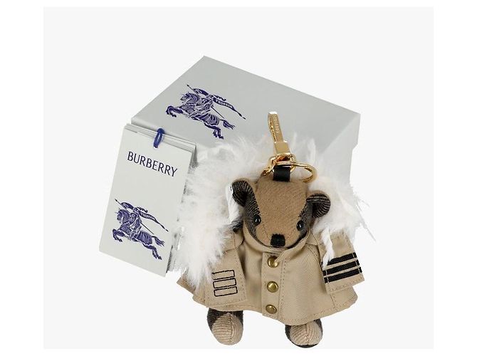 Burberry Portachiavi Thomas Bear Trench Coat in cashmere Arancione - vista 8