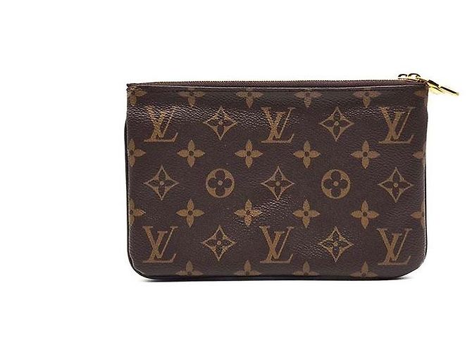 Louis Vuitton Pochette Double Monogram Castaño - vista 3