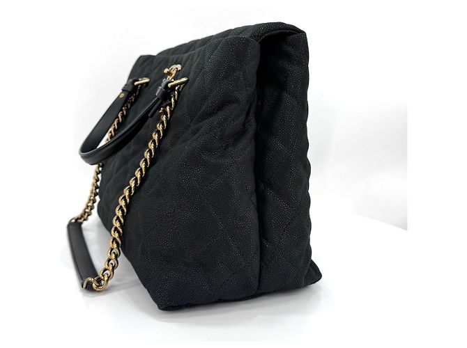 Chanel Borsa a Spalla e Borsa Tote Caviar Season Black Nero - vista 7