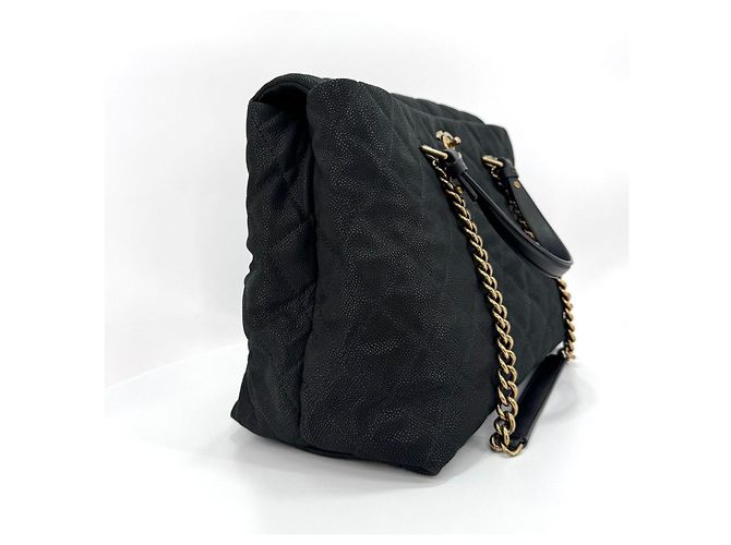 Chanel Borsa a Spalla e Borsa Tote Caviar Season Black Nero - vista 8