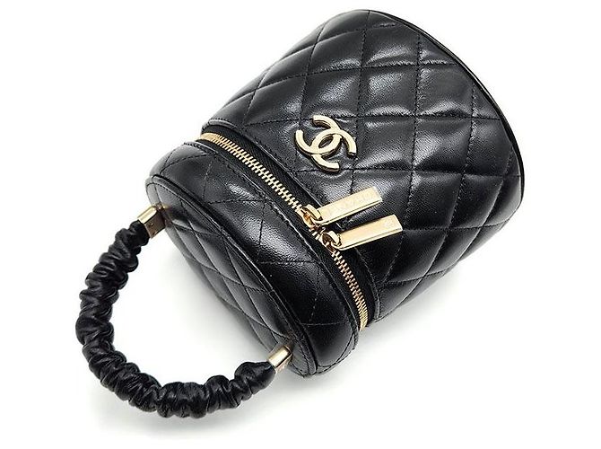 Chanel Vanity Kosmetiktasche mit Tragegriff Schwarz - Ansicht 4