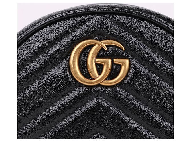 Gucci Mini borsa a tracolla rotonda trapuntata Nero - vista 3