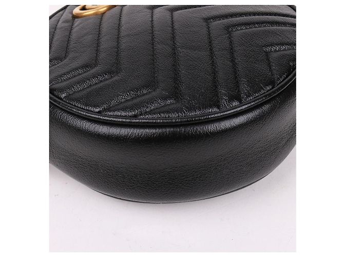 Gucci Mini borsa a tracolla rotonda trapuntata Nero - vista 9