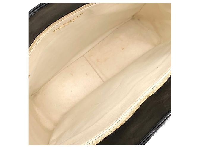 Chanel Borsa Tote Patent Chocolate Bar Nero - vista 8