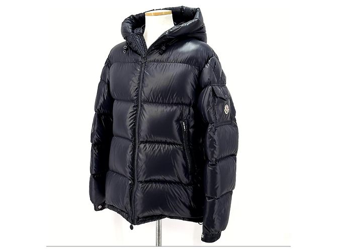 Moncler Hooded Down Jacket Navy Blue - view 5