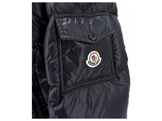 Moncler Hooded Down Jacket Navy Blue - view 6