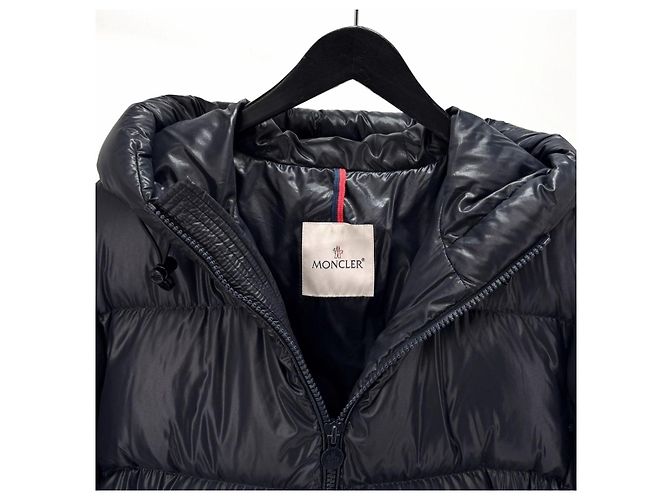 Moncler Hooded Down Jacket Navy Blue - view 7