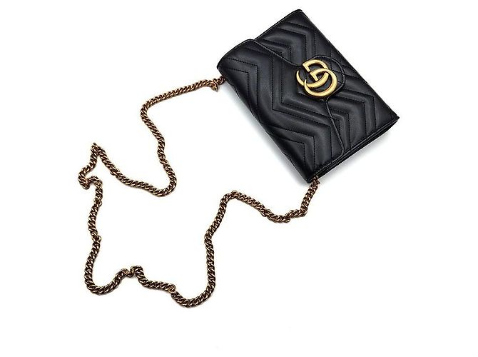 Gucci Borsa a tracolla Marmont Matelassé Nero - vista 4