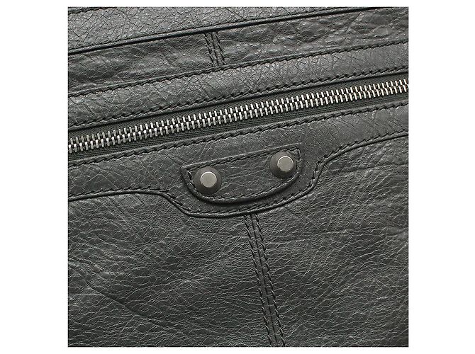 Balenciaga Clutch Medium Classic Motor Clip Grigio Marrone - vista 6