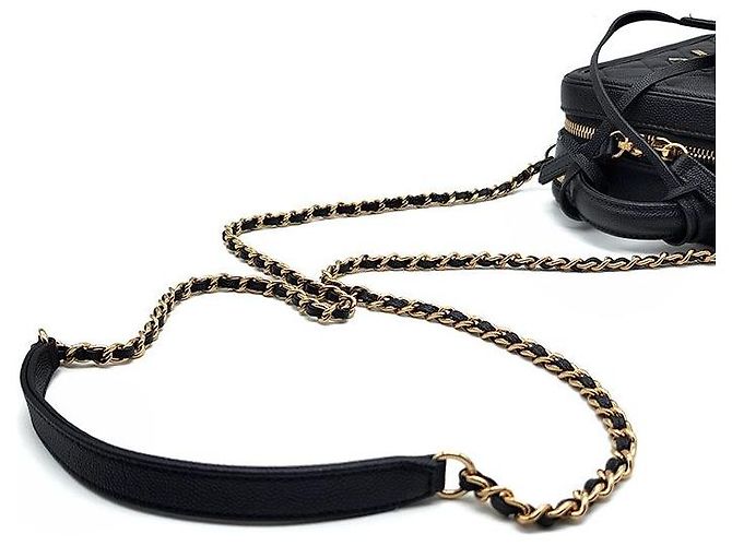 Chanel Caviar Cosmetic Tote and Shoulder Bag Black - view 5