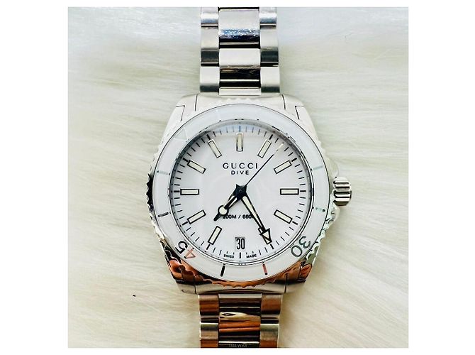 Reloj mujer Gucci Dive Quartz Acero Blanco - vista 4