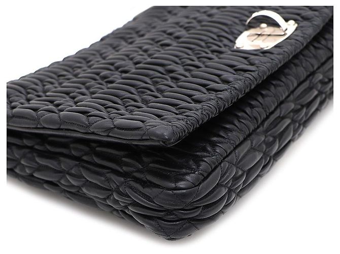 Miu Miu Clutch e borsa a tracolla in nappa trapuntata con catena di cristalli Nero - vista 5