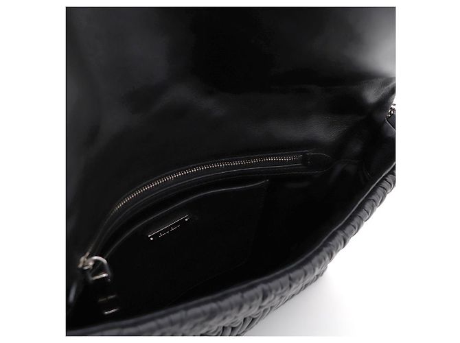 Miu Miu Clutch e borsa a tracolla in nappa trapuntata con catena di cristalli Nero - vista 7