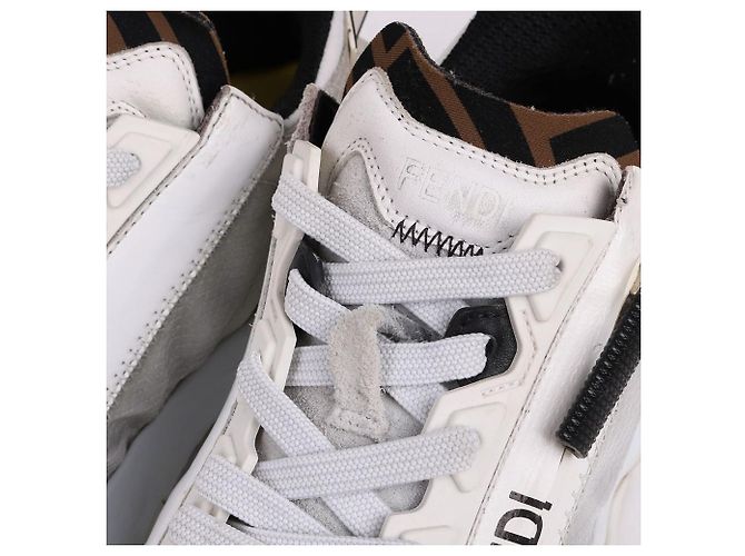 Fendi Sneaker Logo White Flow da donna Bianco - vista 2