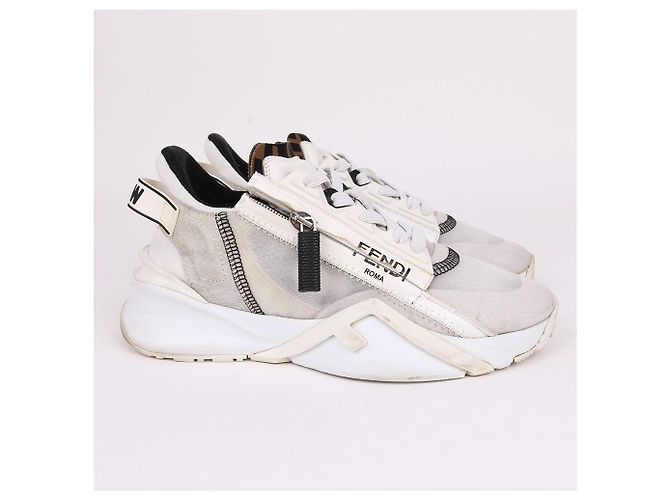 Fendi Sneaker Logo White Flow da donna Bianco - vista 6