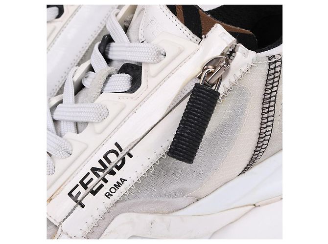 Fendi Sneaker Logo White Flow da donna Bianco - vista 7