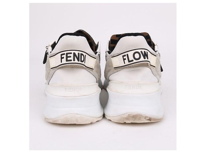 Fendi Sneaker Logo White Flow da donna Bianco - vista 8