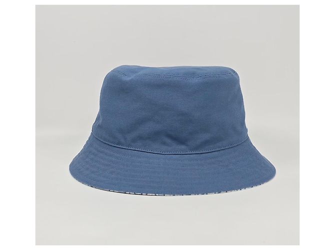 Oblique Dior Fleece-Bucket-Hat mit Schrägmuster Silber - Ansicht 4