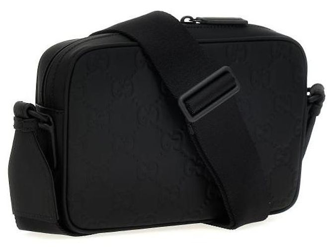 Gucci Piccola borsa a tracolla in gomma Nero - vista 5